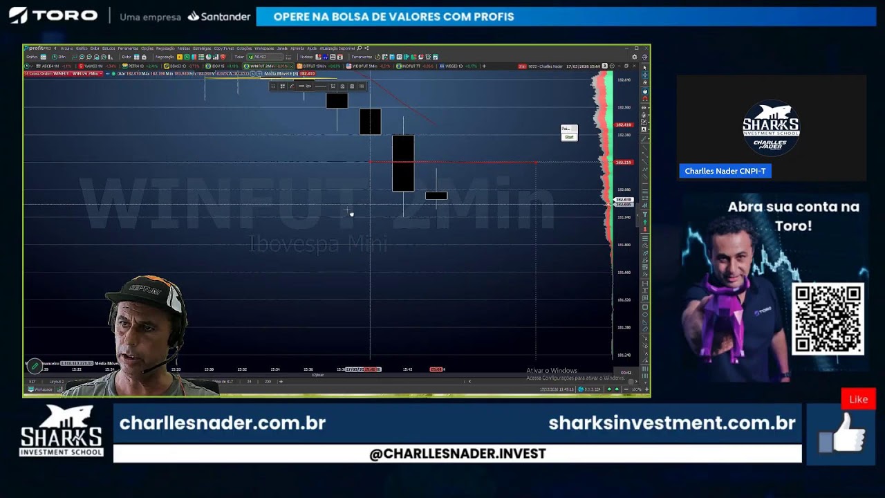 DAY TRADE AO VIVO - Roda de Pregão com Charlles Nader - 17/03/2026