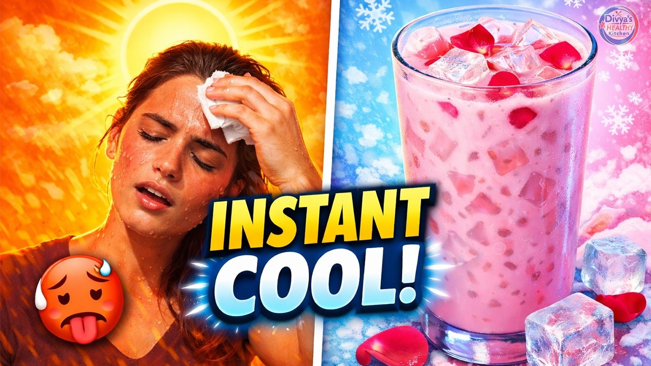Summer Special Gond Katira Rose Milk 🌹| Instant Cooling Drink Recipe| No Heat Relief Drink #cooling