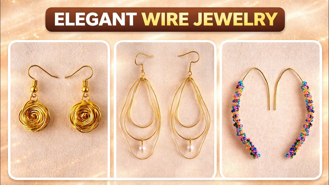 Elegant Wire Jewelry Earrings | Easy DIY Handmade Designs