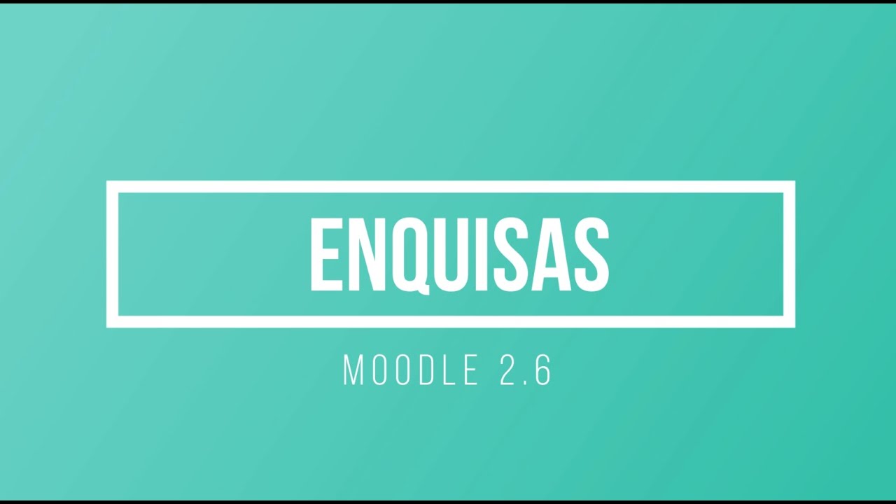 Enquisas con Moodle 2.6