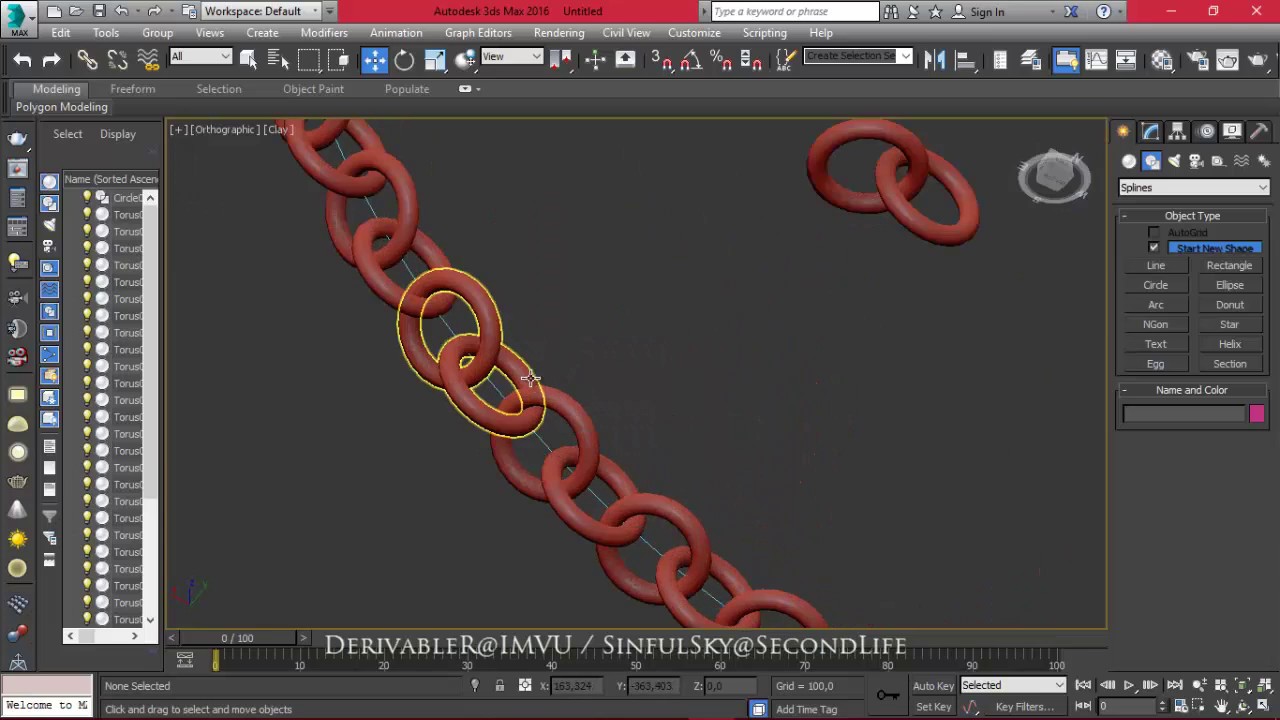 3dsMax 2015 -Tutorial - Modeling a chain
