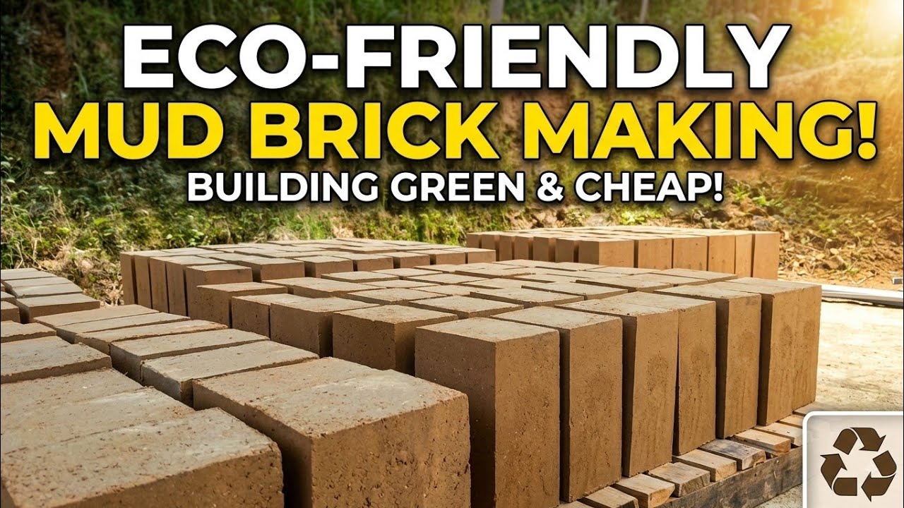 Trending material in the construction industry is mud block..........