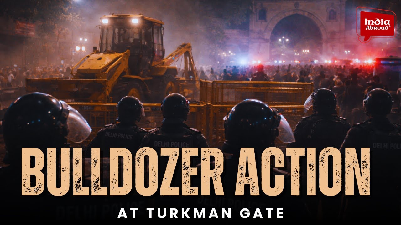 Turkman Gate पर illegal construction हटाने पहुंची Delhi Police, stone pelting के बाद 5 detained