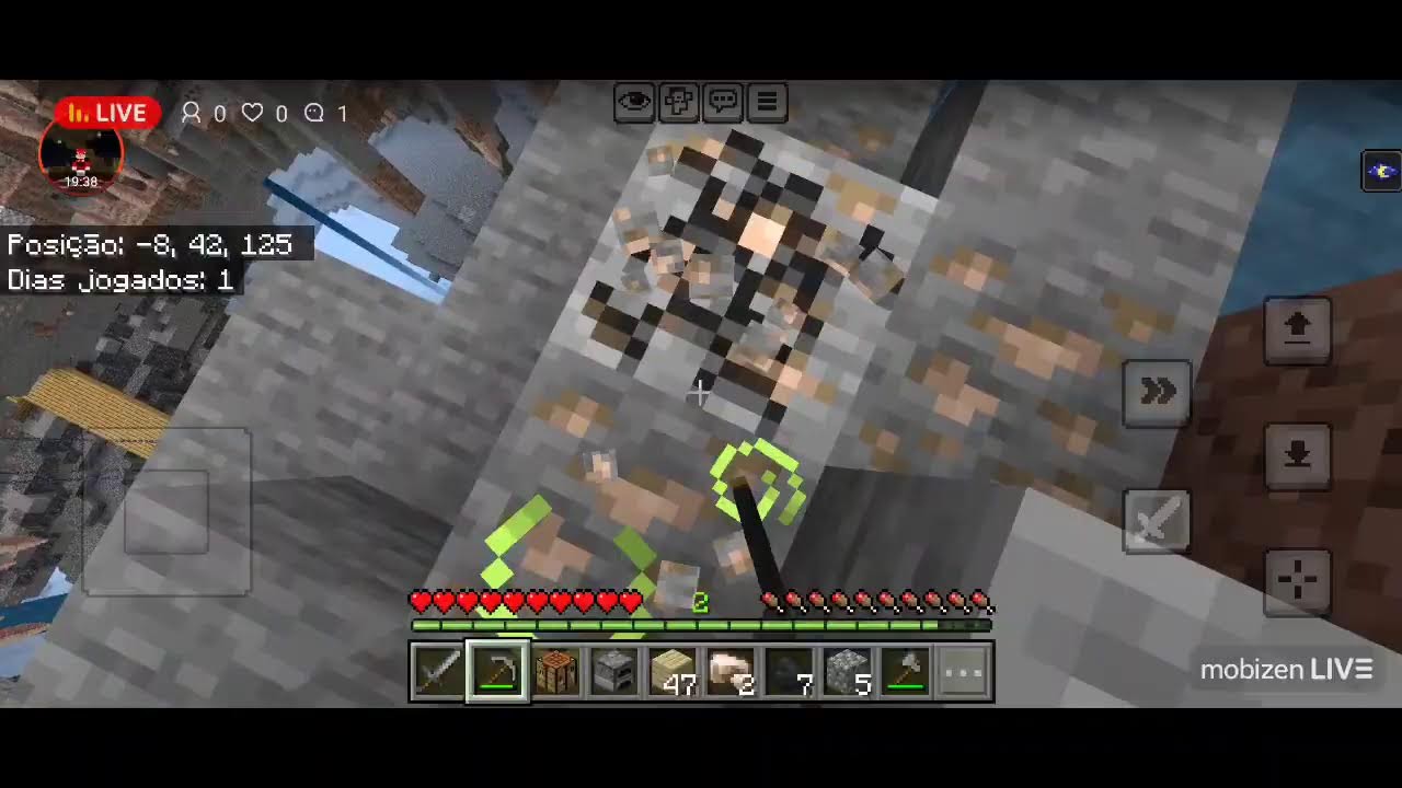 Live jogando minecraft