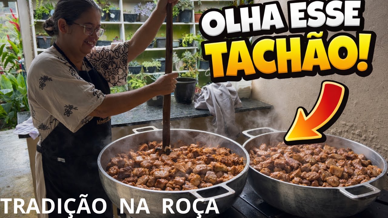 UM DIA NA RO&Ccedil;A: PREPARANDO PORCO E FAZENDO CARNE DE LATA.