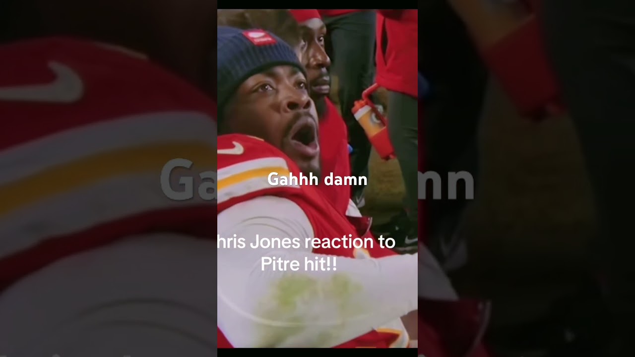 Jones reaction to Pitre hit!! Gahhhh Damnn 