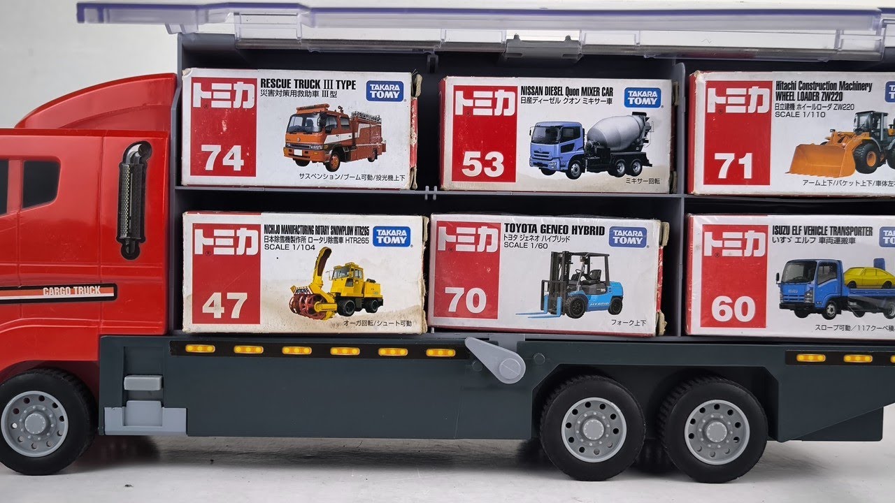 ⭐ Tomica ☆ Миниатюрная охота за игрушечными машинками! Конвойное хранение строительной техники, м...