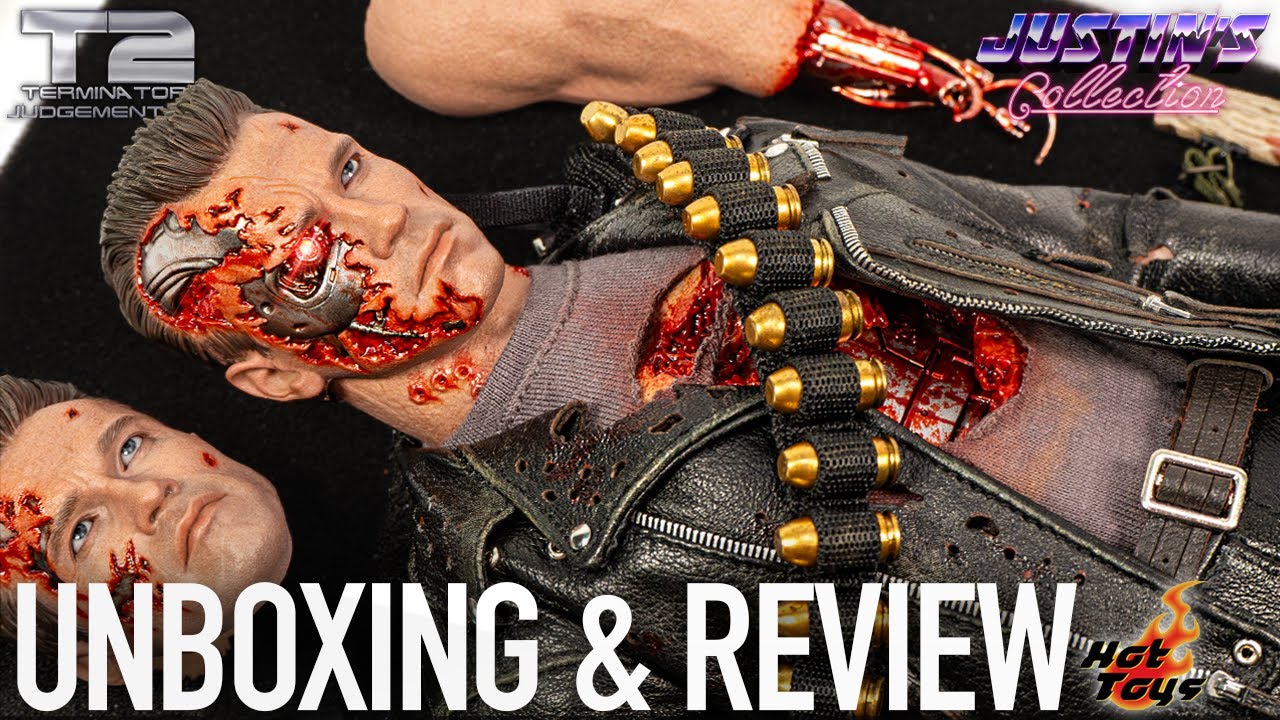 Hot Toys Terminator 2 T-800 Battle Damaged 2.0 DX46 Unboxing & Review