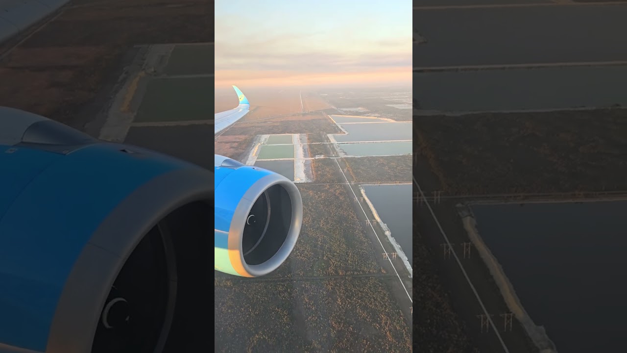 Perfectly Timed Sunset Landing into Miami International Airport 