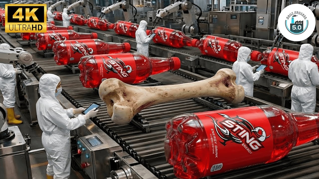 Inside the Factory: Giant China Sting Energy Drink Factory Exposed (Full Process)