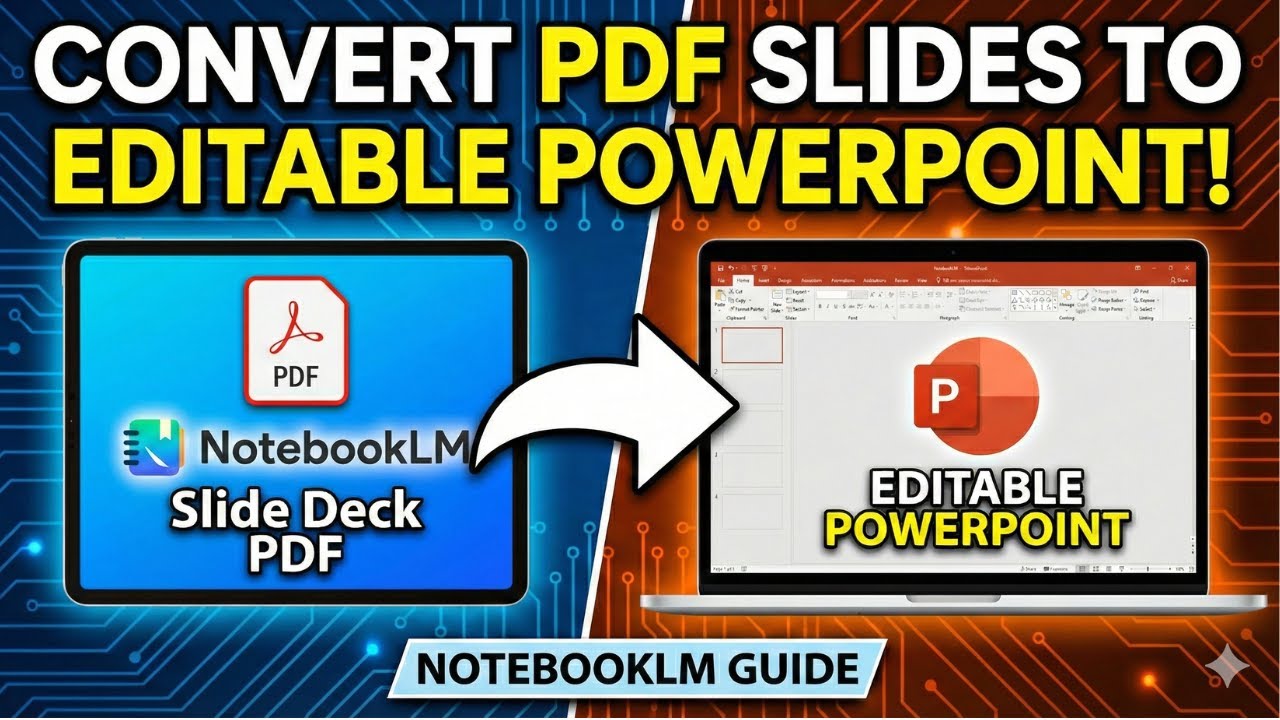 Преобразуйте PDF-файл вашей презентации NotebookLM в редактируемый PowerPoint | Преобразование PD...