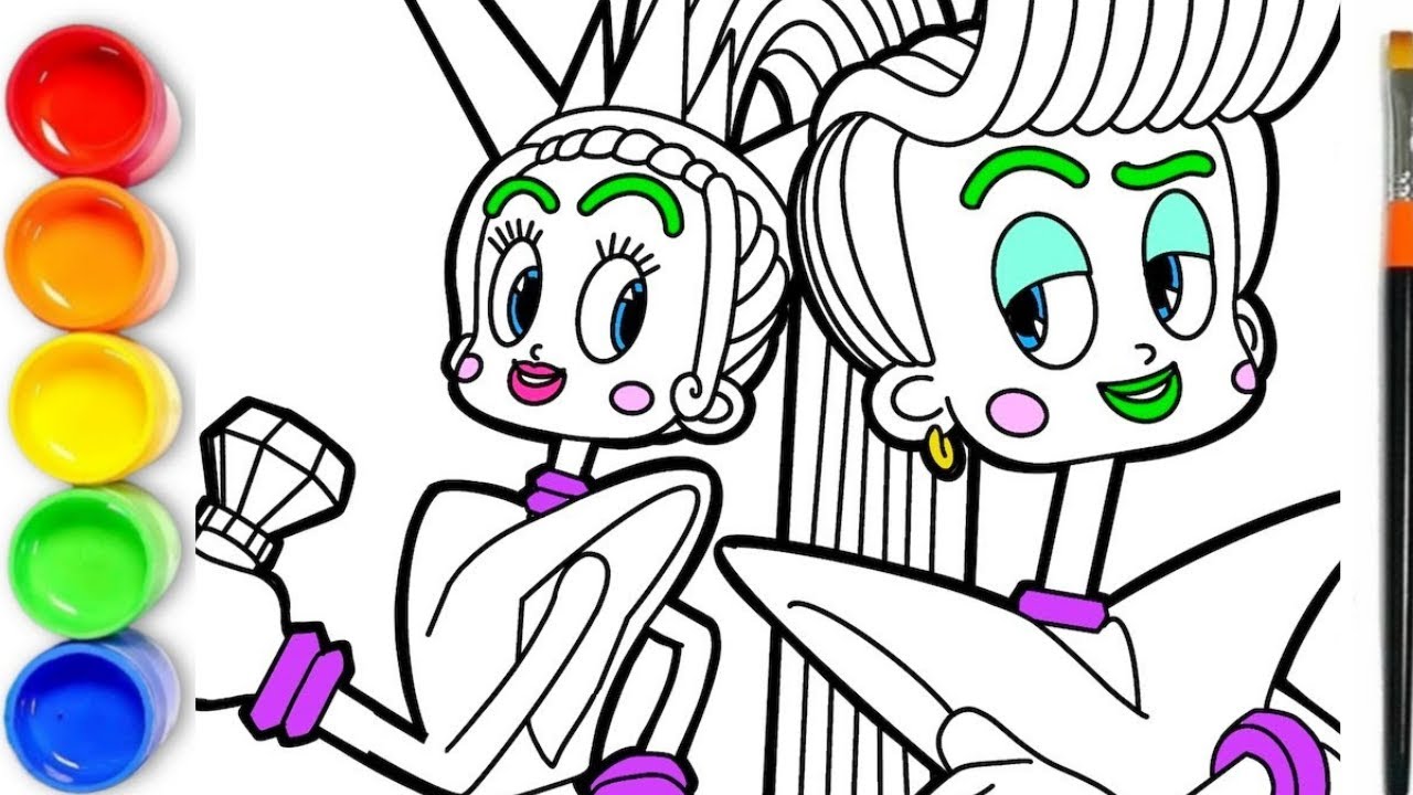 How to draw and Color Velvet and Veneer  Trolls Band Together Movie Coloring Page | Trolls 3