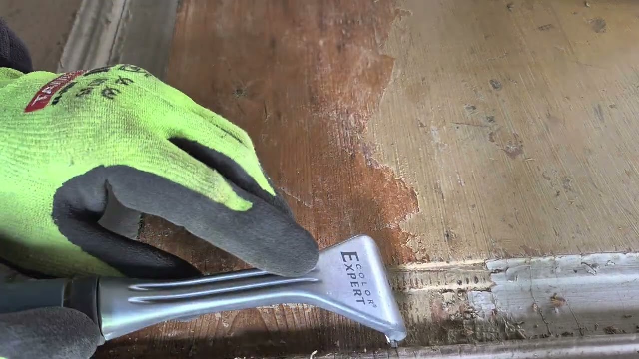 First paint removal from old door. Part 3