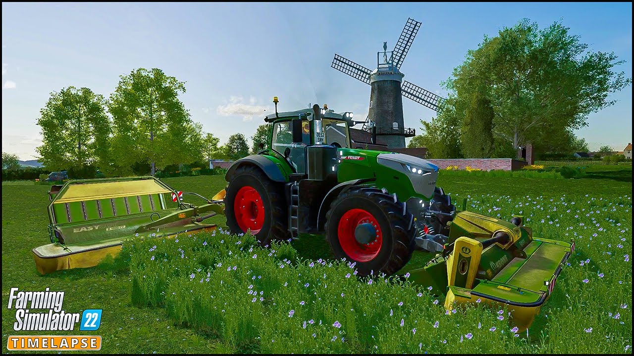 Mowing Grass and Alfalfa w/ the FENDT 1050 Vario. Taking Care of Animals | #CourtFarm Ep.105 | #FS22