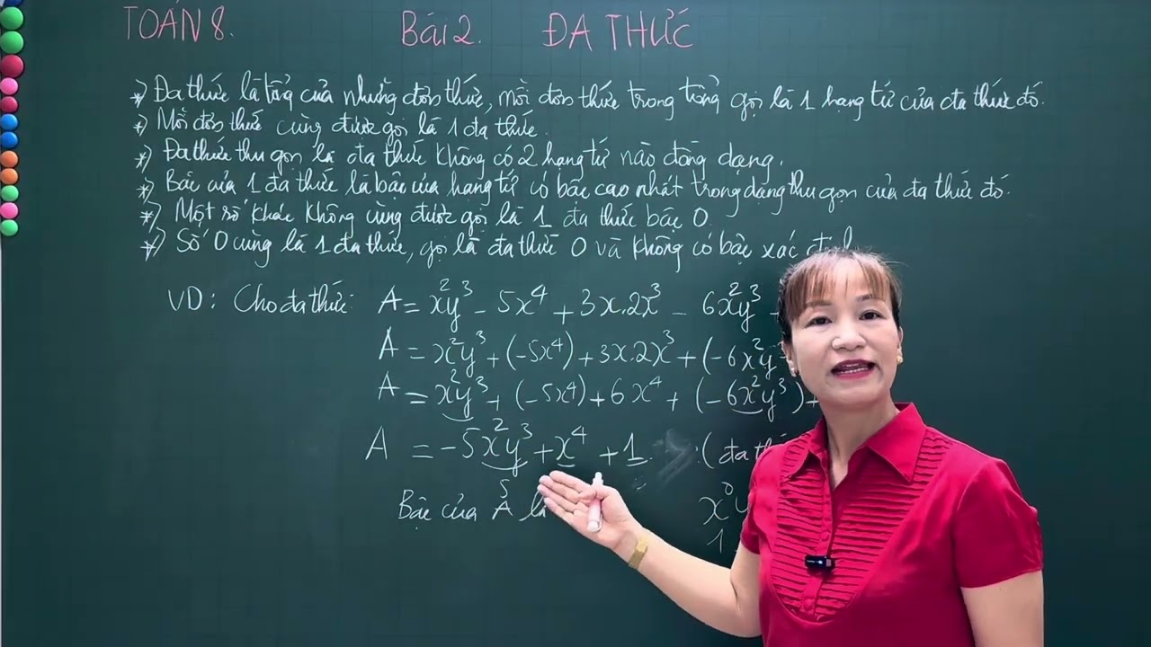 TOÁN 8- ĐA THỨC NHIỀU BIẾN - PHÉP CỘNG, TRỪ ĐA THỨC ĐA THỨC NHIỀU BIẾN.