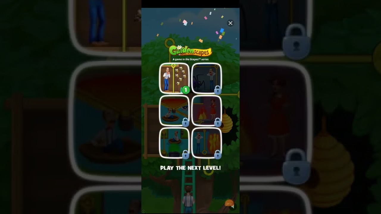 Gardenscape (Ads Minigame) Playrix (Pull the Pin)
