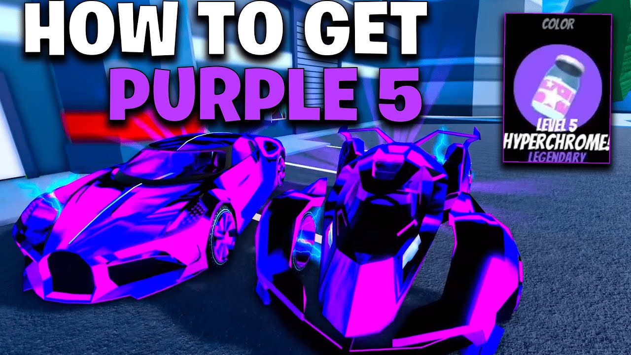 HOW TO GET LEVEL 5 PURPLE HYPERCHROME EASILY in Roblox Jailbreak
