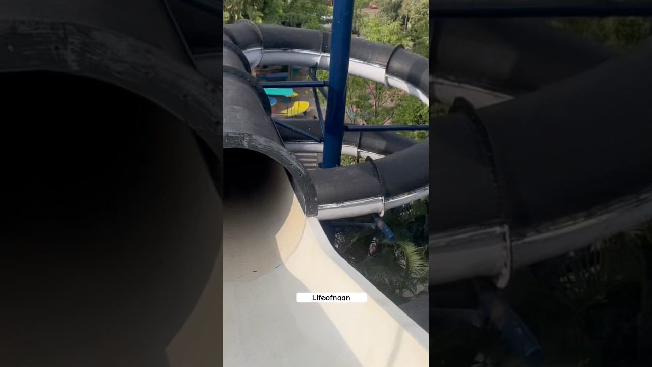 😂Thrilling water slides at paravasa ulagam salem💢💯 #shorts