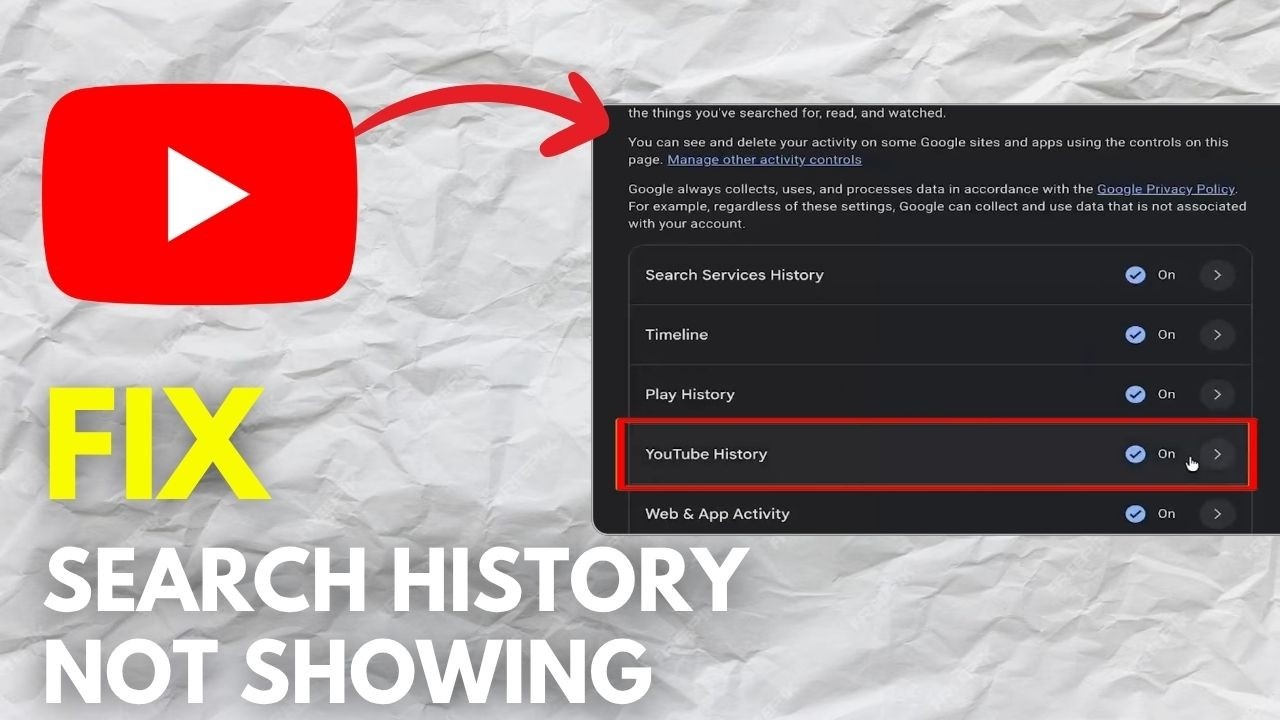 Как быстро исправить проблему сохранения истории поиска YouTube в аккаунте