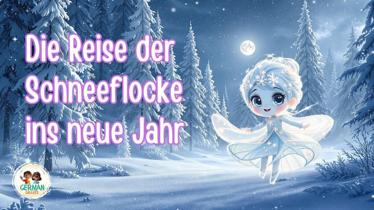Deutsch - German for Kids | Die Reise der Schneeflocke ins neue Jahr | Weihnachten | New Year Story