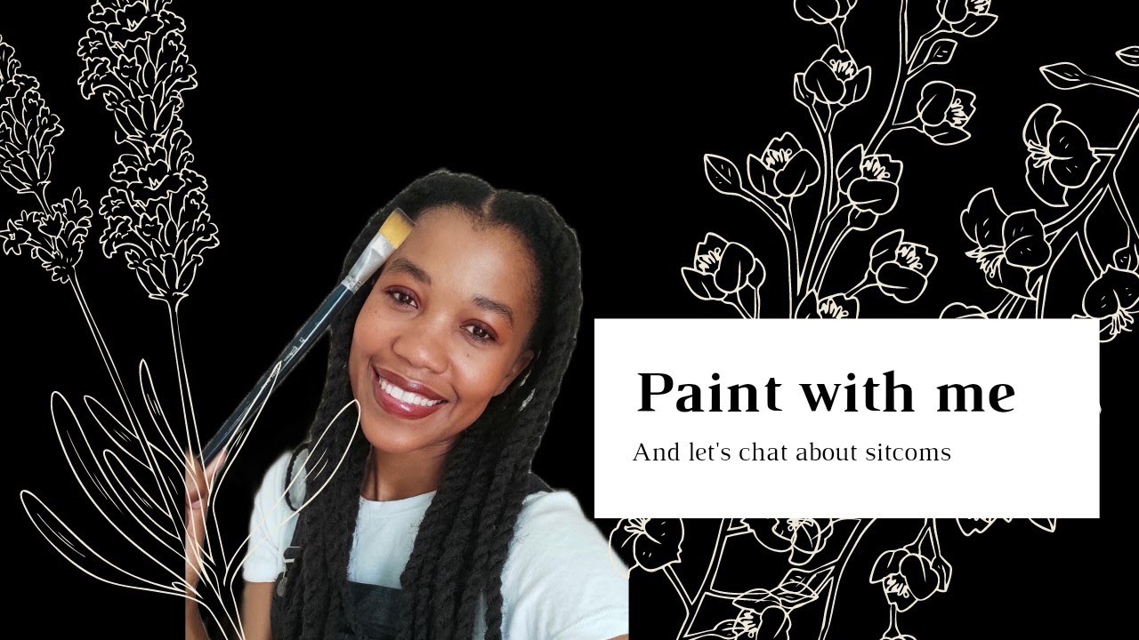 Headwrap queen acrylic painting| Paint with me | South African Youtuber