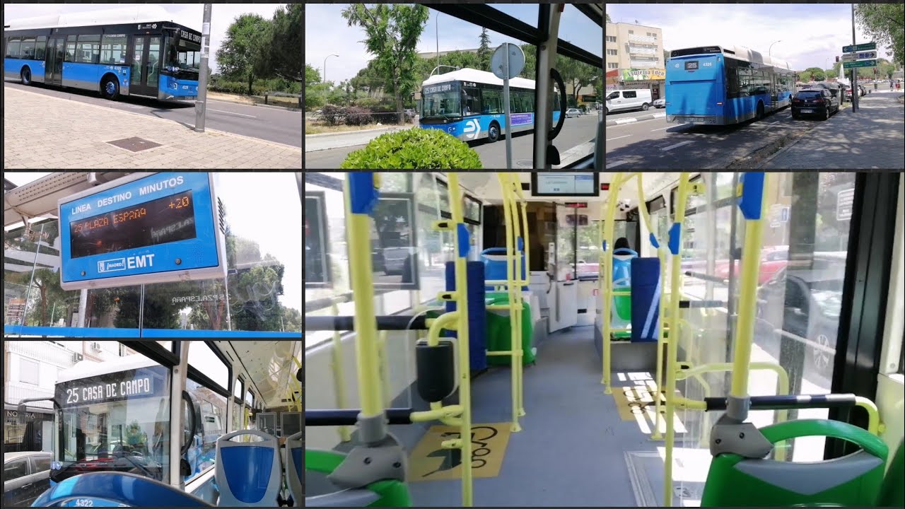 Scania N280UB Castrosua New City GNC , 4326 ~ Autobús Línea 25  EMT / Bus ride - ecolife motor sound