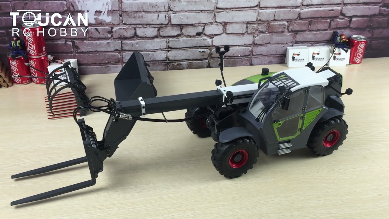 JDM-128 1/14 RC Telescopic Multifunctional Hydraulic Forklift RC Loader Model