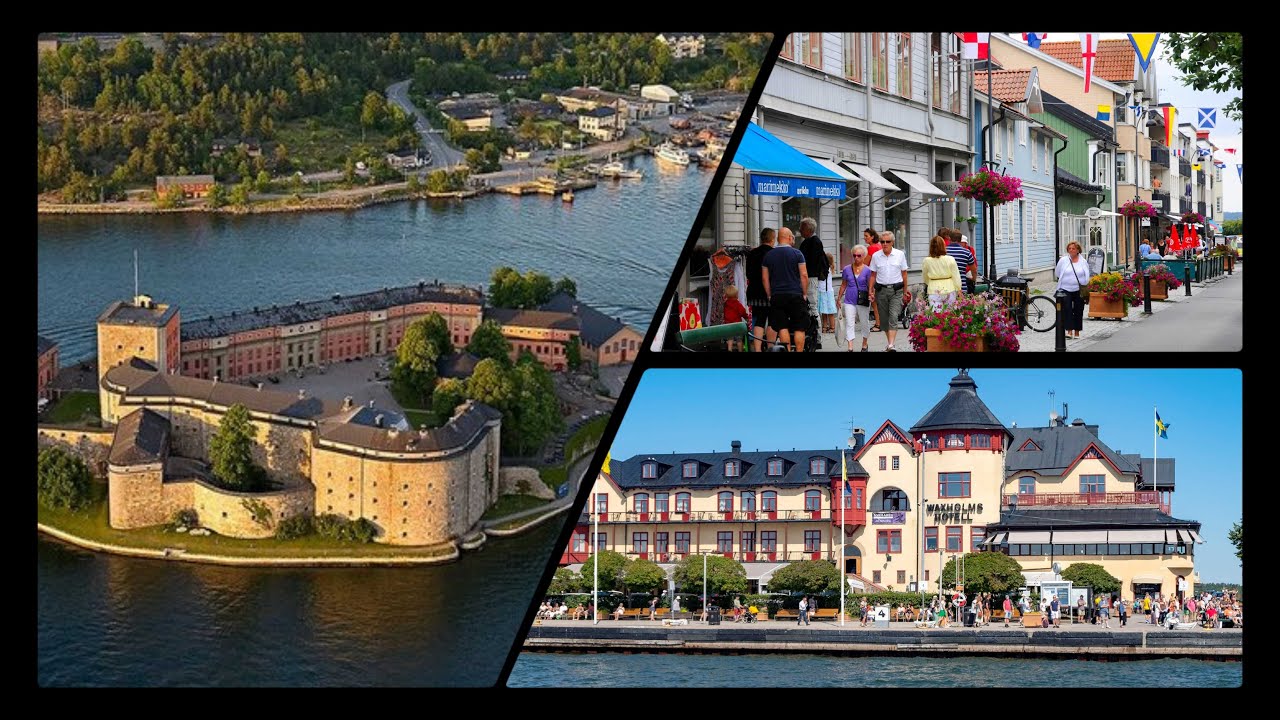 Vaxholm  Sweden Summer Walk 4K HDR  Walking Tour 2022