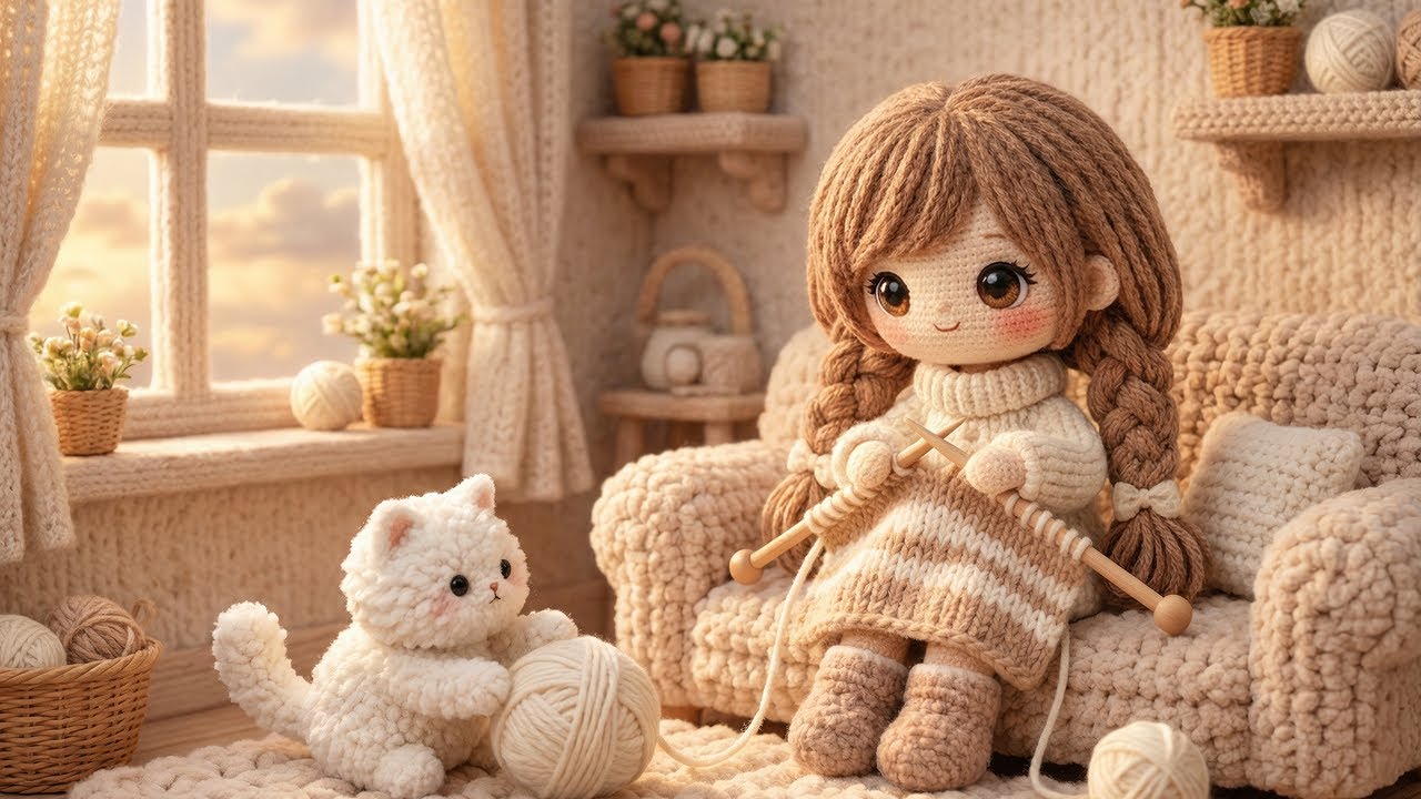 Ghibli Style Knitting Evening ❄️  | Ultimate Cozy Relax