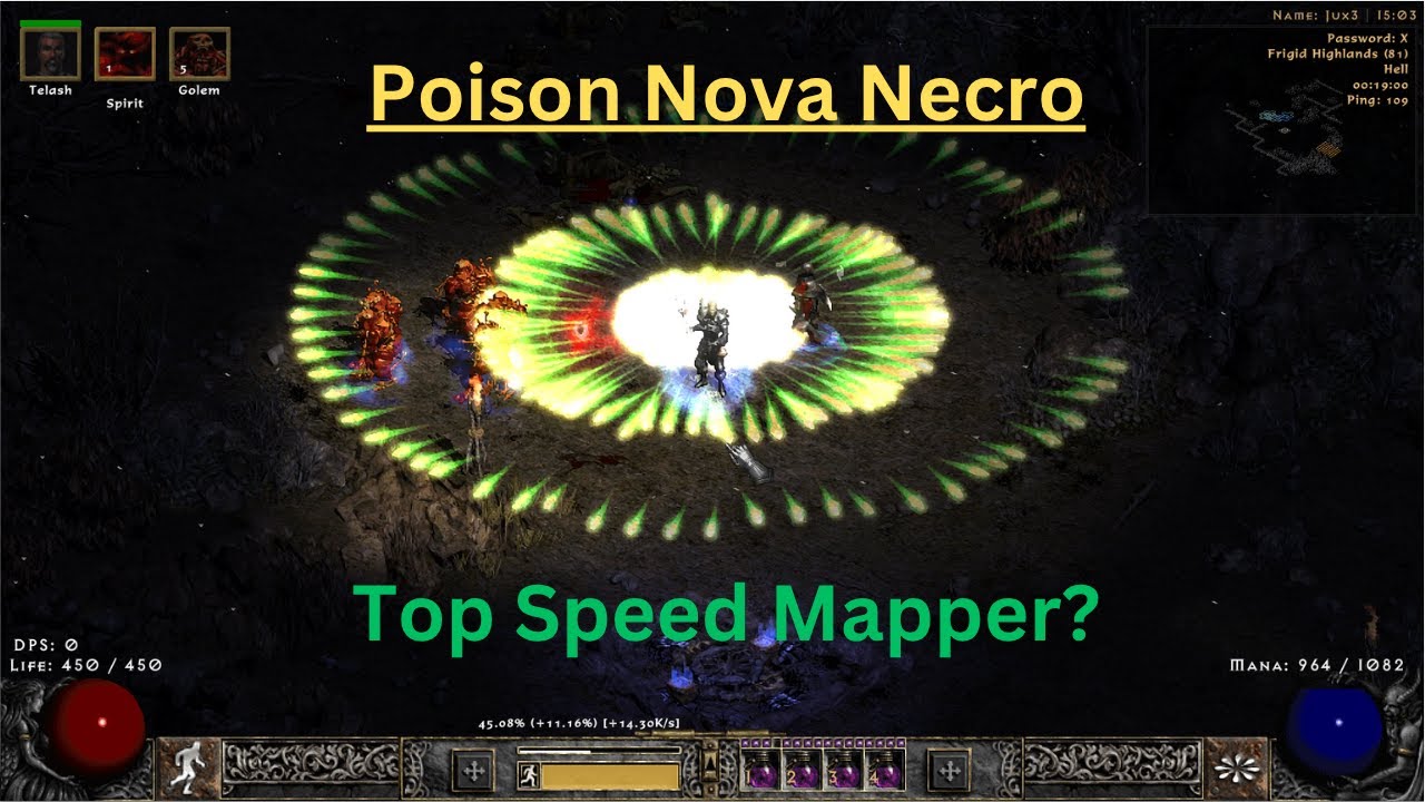 PD2 JuxtAGuides - S11 Poison Nova Necromancer (Speed Demon!)