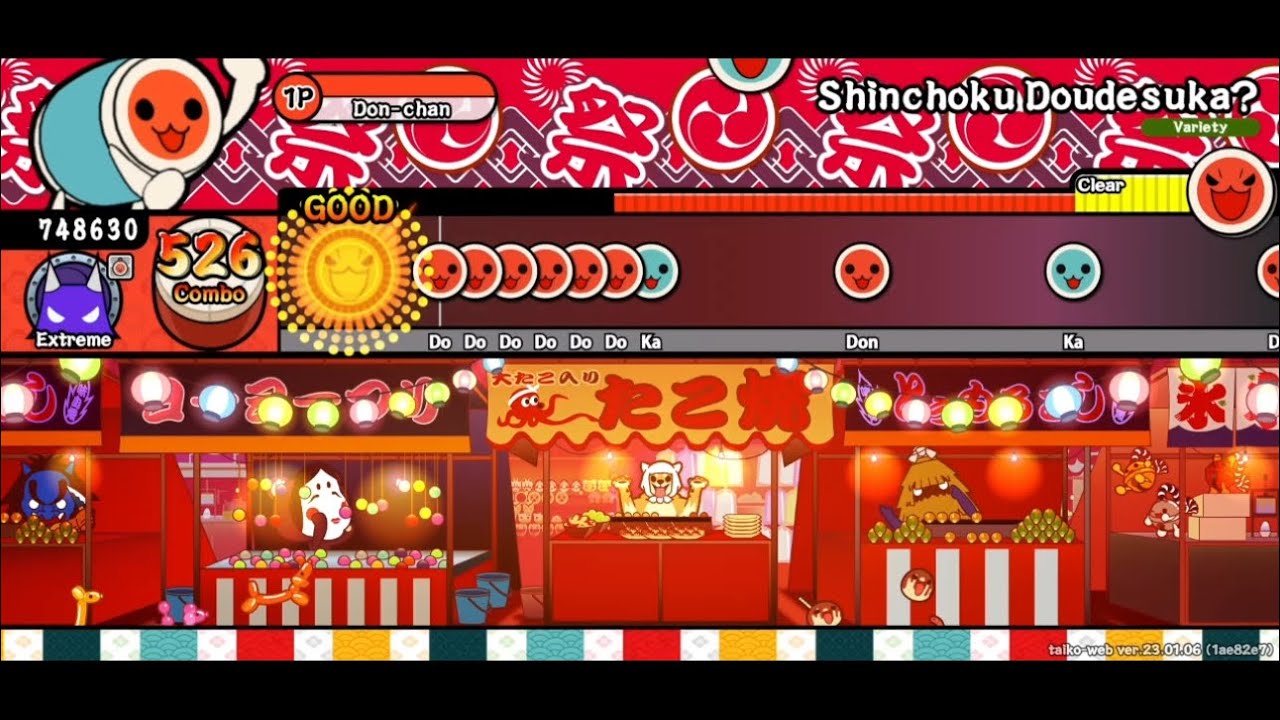 [太鼓の達人 創作譜面] 進捗どうですか? (裏譜面) / sumijun feat. ななひら