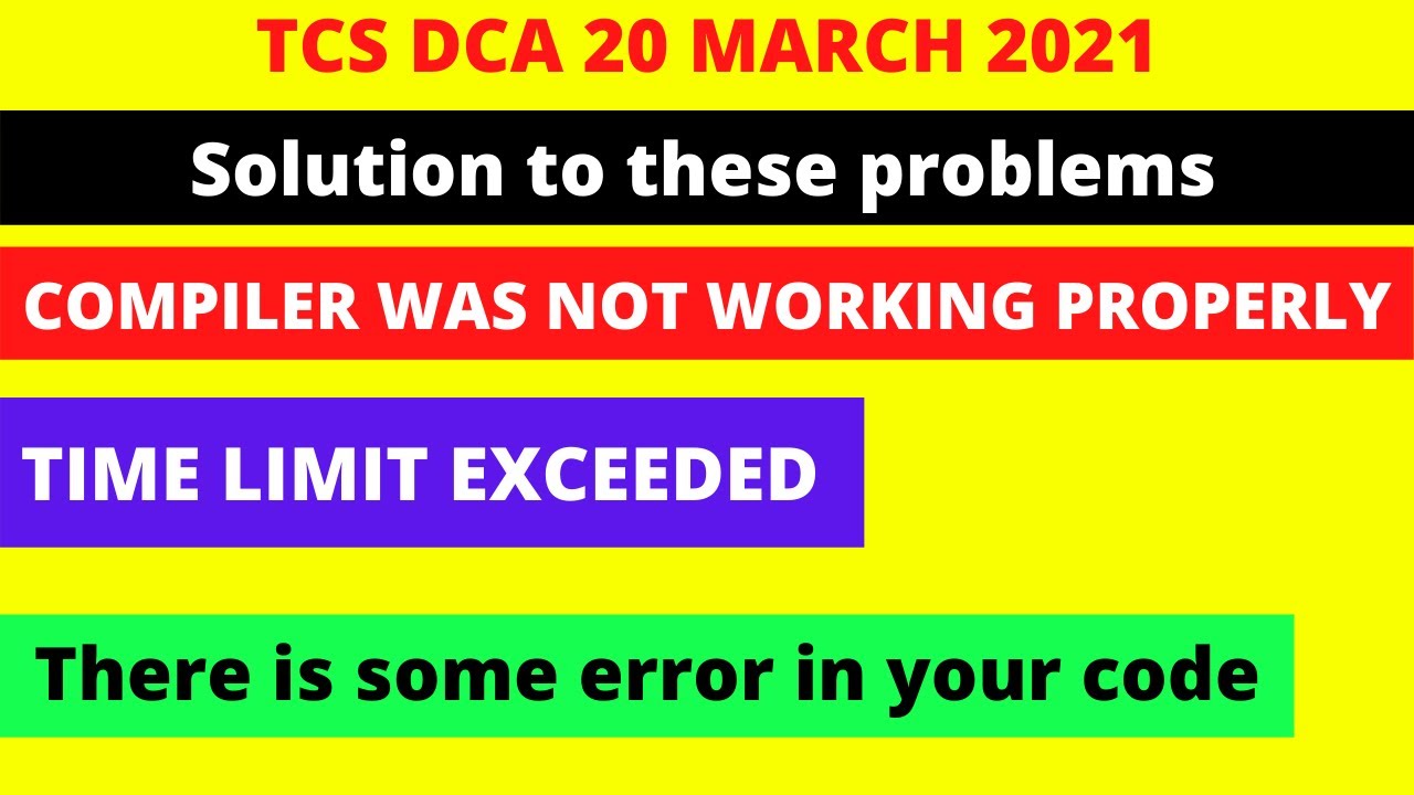 TCS DCA 20 MARCH 2021 | TCS DIGITAL CAPABILITY ASSESSMENT 20 MARCH 2021