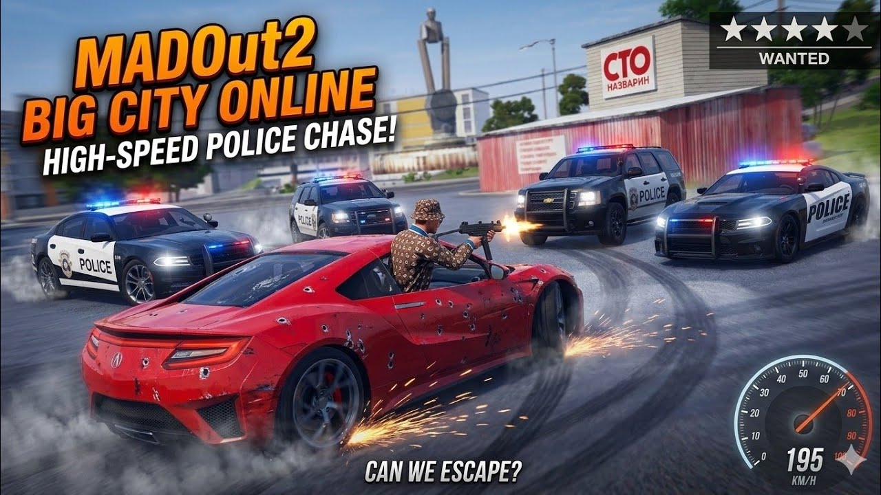 CAN WE ESCAPE THE 5-STAR WANTED LEVEL?! 🚨 | MadOut2 Big City Online Gameplay