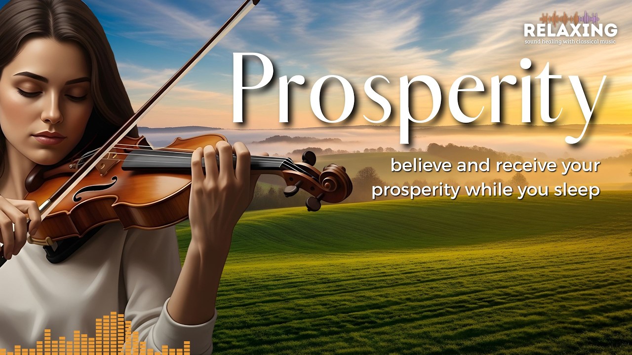 🎻 Relaxing with Piano, Violin, Nature and Soft Voice to Activate Your Prosperity While You Sleep