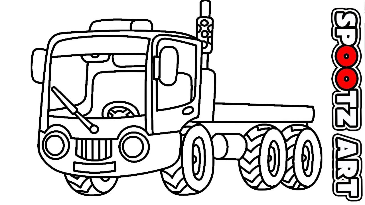Mini Truck drawing step by step - Spootz art