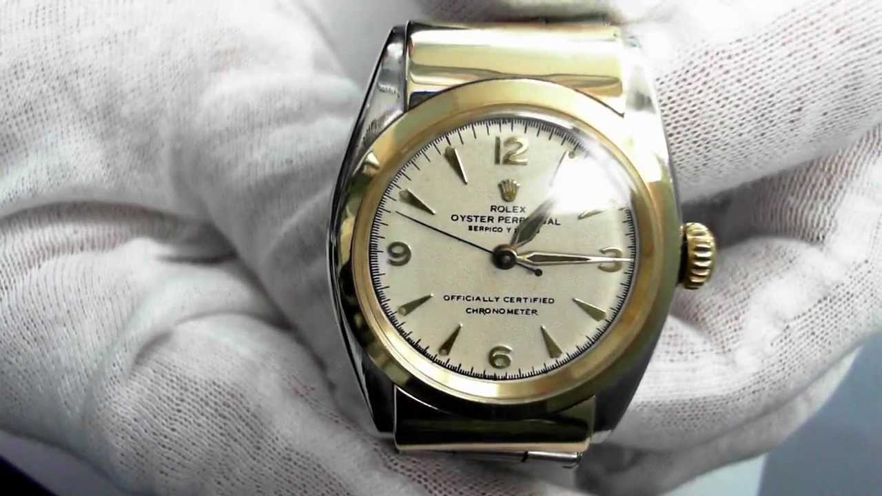 Vintage Rolex Hooded Bubble Back (circa 1945) - 14k