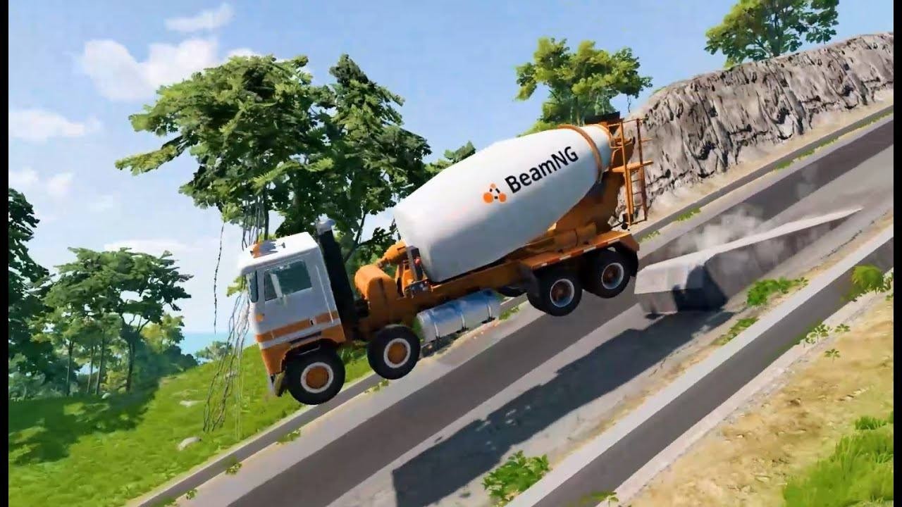 Full Throttle INSANE Long Downhill Mayhem! | BeamNG.drive Epic Crashes & Speed Test #4