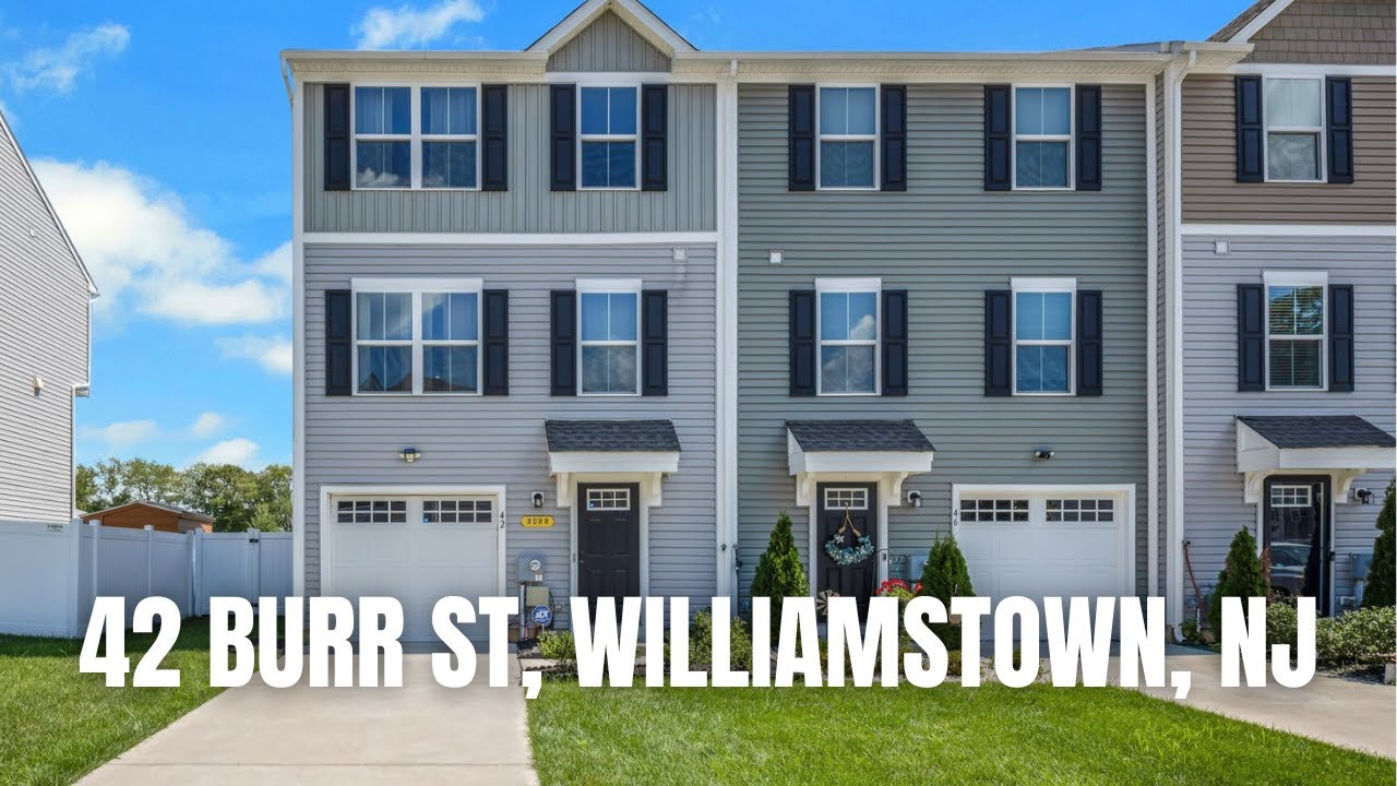 42 Burr St, Williamstown, NJ Just listed for sale.  3 Bedroom 2.5 Bath townhouse.