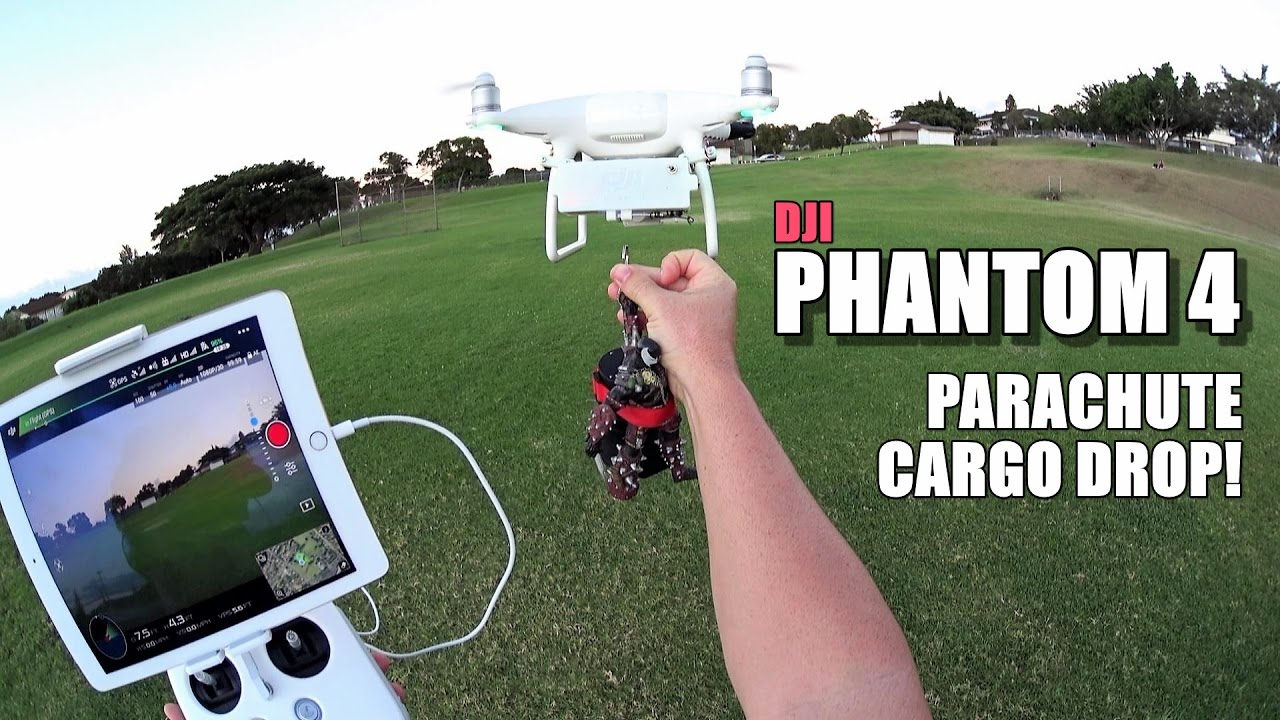 PHANTOM 4 Parachute Cargo Drop! - [Action Figure Mission]
