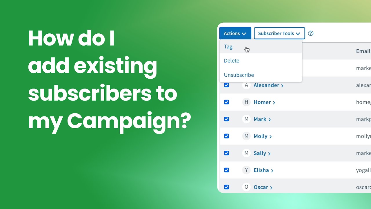 How to add existing subscribers to my automated email campaign