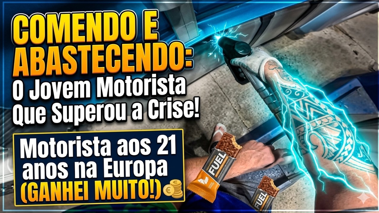 COMENDO NO CAMI&Atilde;O/ABASTECENDO || MOTORISTA AOS 21 NA EUROPA
