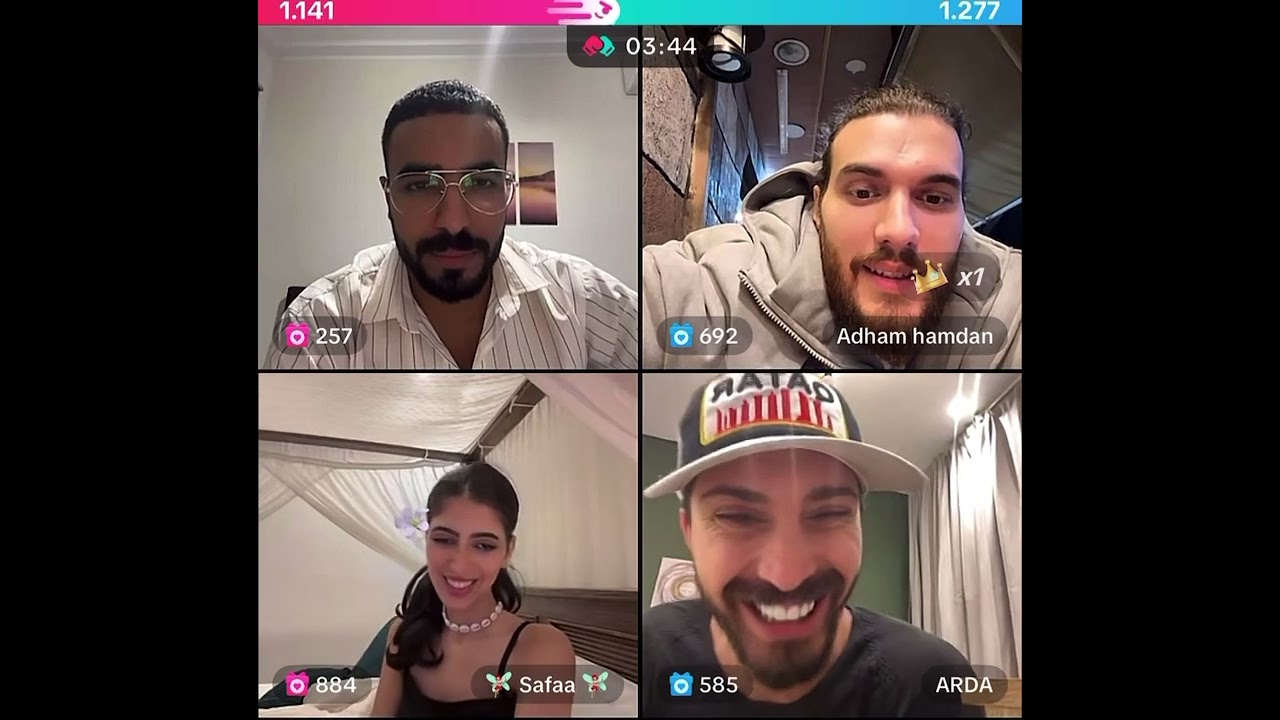 لايف مشتركين قسمة و نصيب  صفاء،لؤي ،فؤاد و أدهم 😂😂