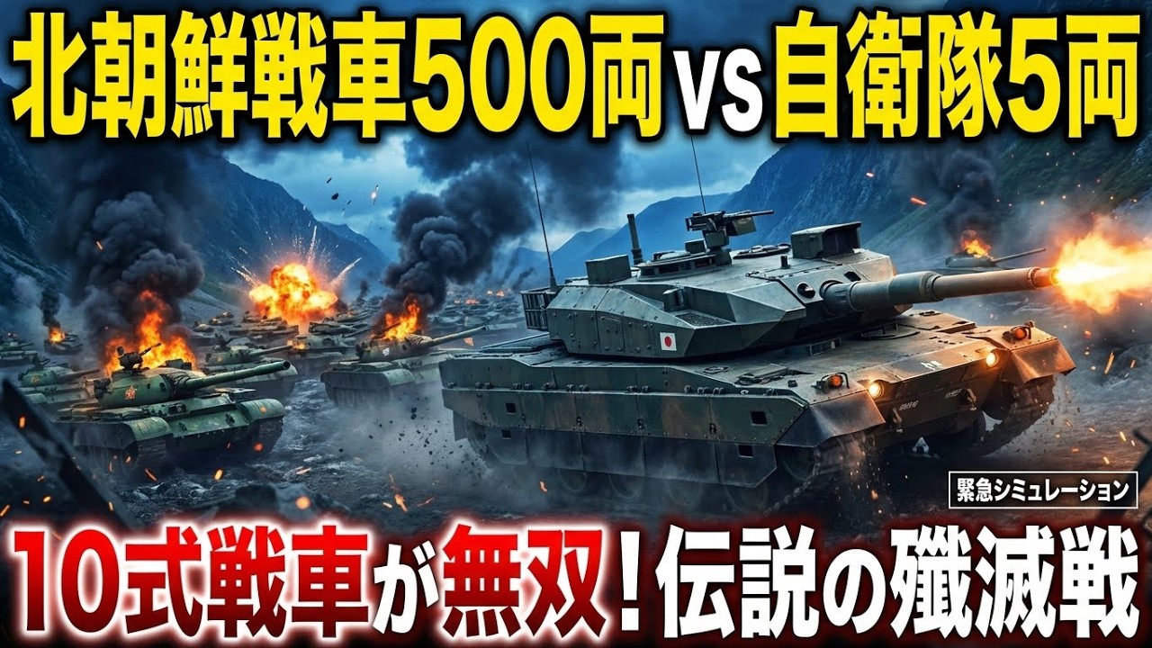 【衝撃】北朝鮮戦車500両がソウルへ進撃→自衛隊「10式戦車」わずか5両で迎え撃った結果…歴史的殲滅戦シミュレーション
