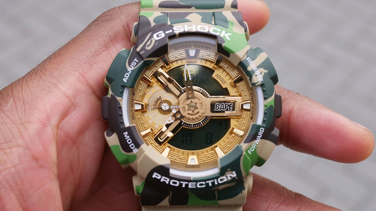 A Bathing Ape® x G-Shock 'GA-110APE' Watch Quick Look