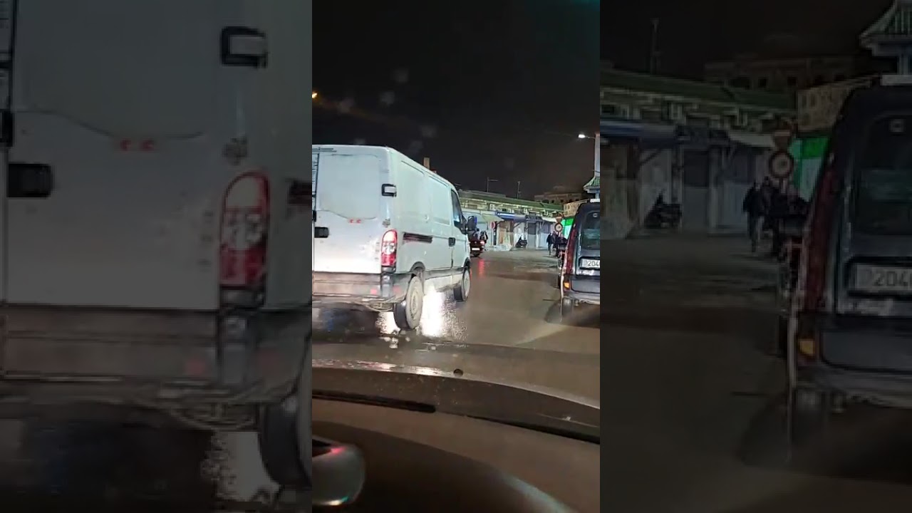 مباشرة من خريبكة..الحمد لله.. أمطار الخير والبركة تهاطلت بغزارة بالمدينة في ليالي رمضان الجميلة..