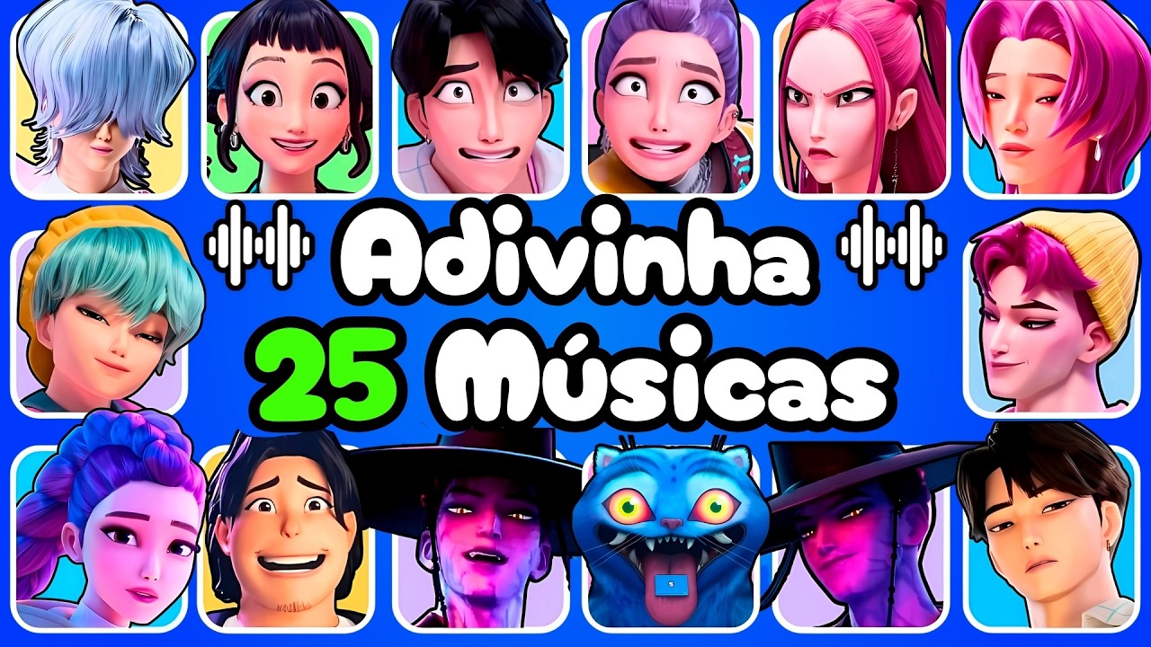 Adivinhe TODAS as M&Uacute;SICAS e PERSONAGENS das GUERREIRAS DO K-POP 😱❤K-Pop Demon Hunters😍Rumi💜Jinu🔥Quiz