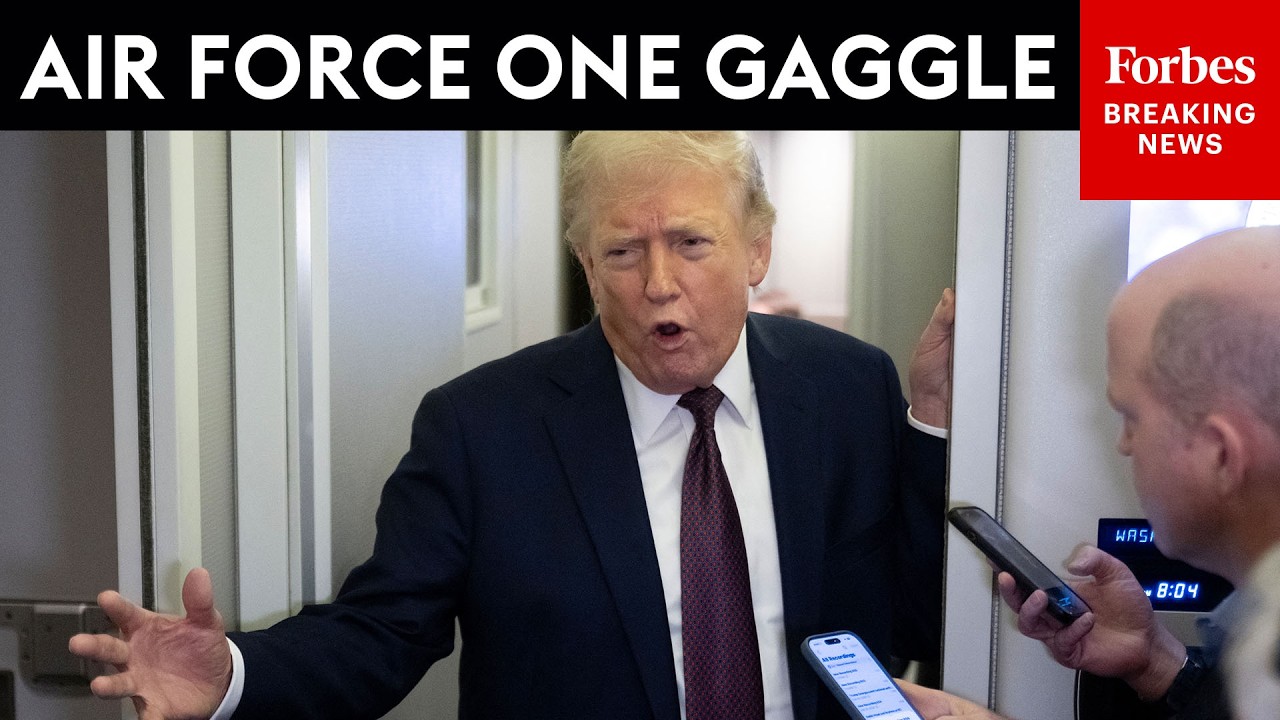 FULL VIDEO: President Trump Takes Questions From Reporters On Sunday Night AF1 Flight To JBA