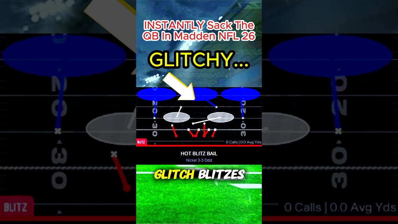 INSTANTLY Sack The QB With These 2 GLITCH Blitzes in Madden 26! 🔥 #shorts