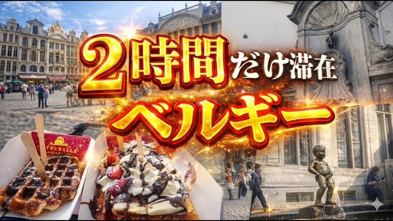【2時間だけ滞在】ワッフル食べるためにブリュッセル寄ってみた｜ベルギー超弾丸Vlog