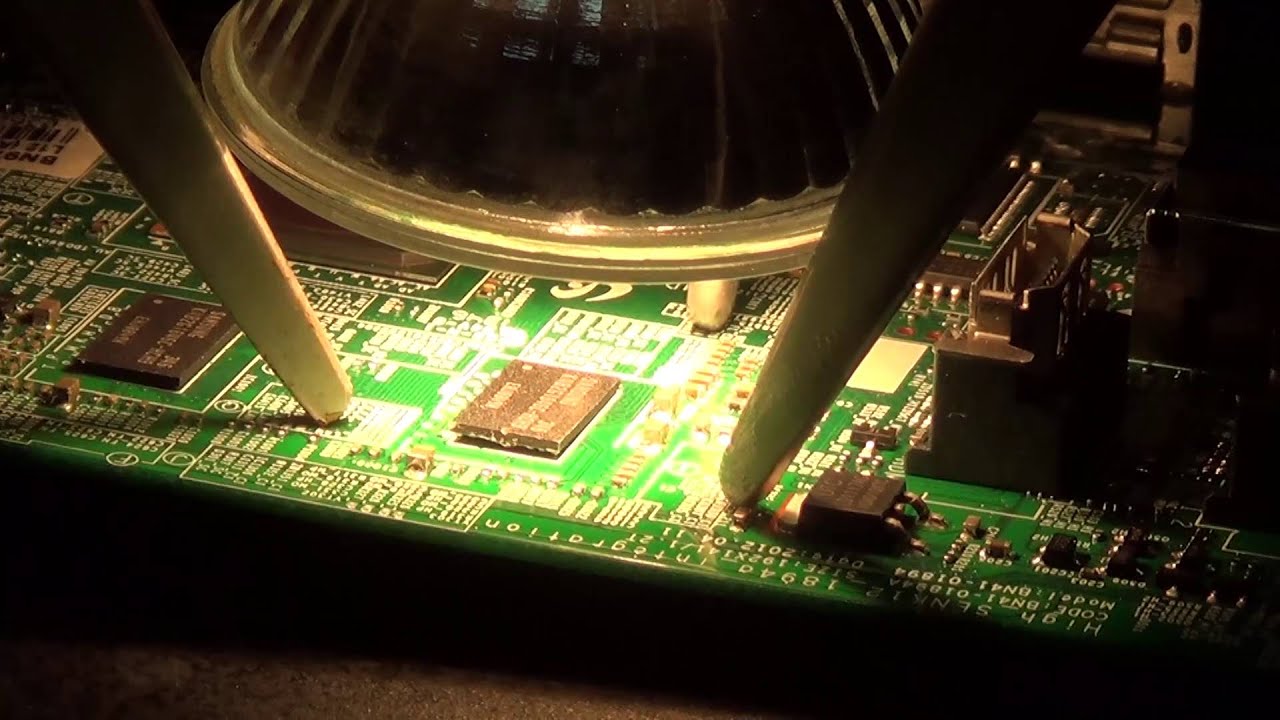 Reflow BGA solder with a GU10 halogen light bulb